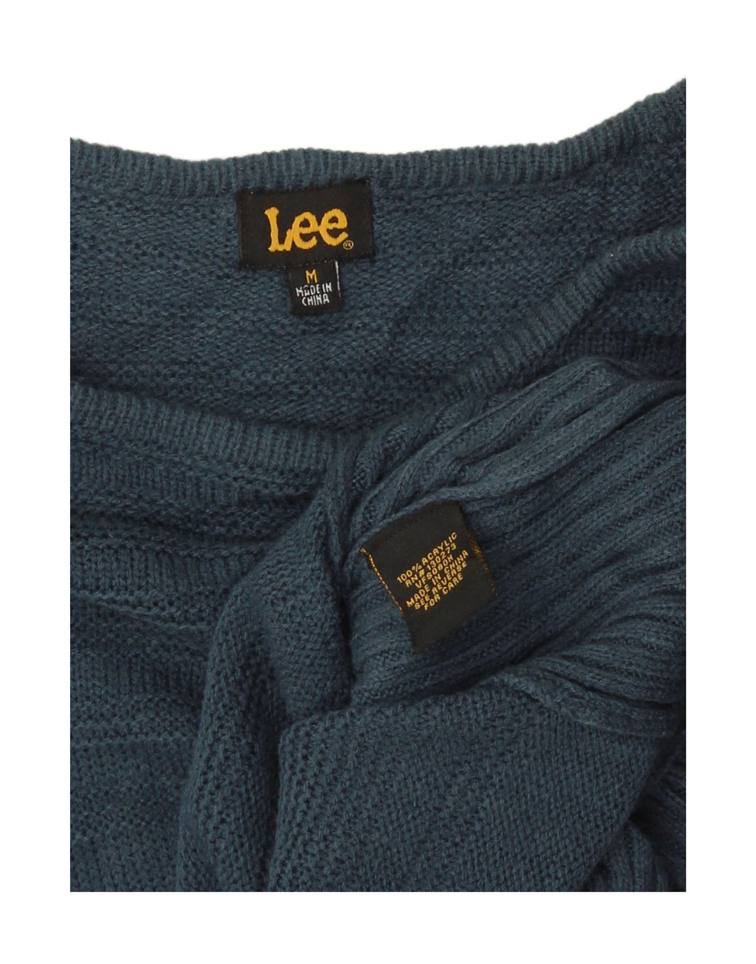 Lee Damen Übergroßer Pullover mit U-Boot-Ausschnitt, UK 14, mittelblaues Acryl