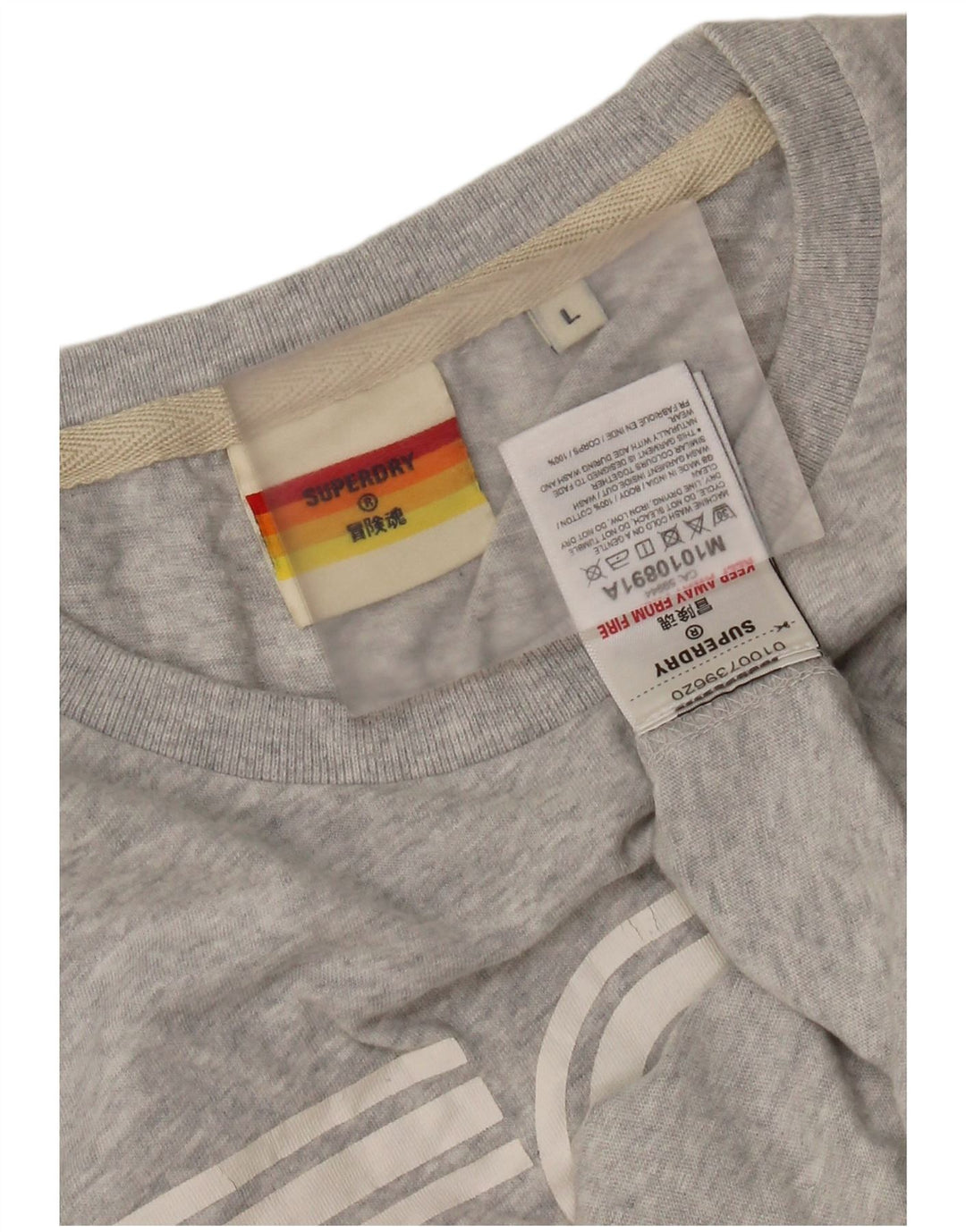 Superdry Herren-T-Shirt mit Grafik, Größe L, Grau, Baumwolle