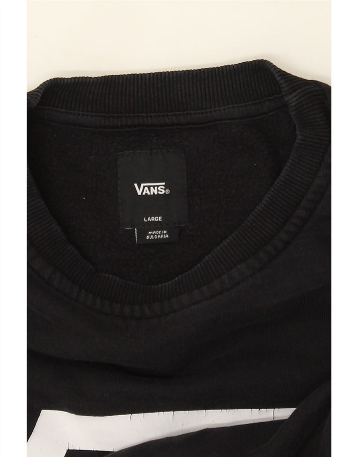 Vans Herren-Sweatshirt mit Grafik, Größe L, Schwarz