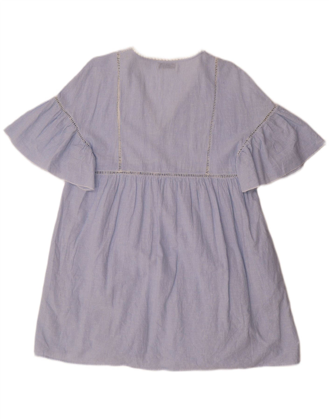 ZARA Damen Etuikleid UK 14 Mittelblauer Nadelstreifen