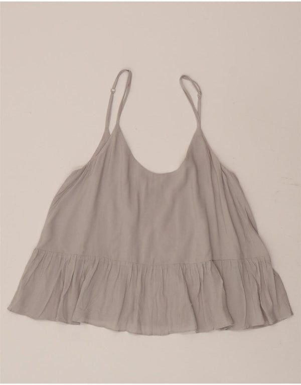 Topshop Damen Cami Top UK 10 Small Graue Viskose