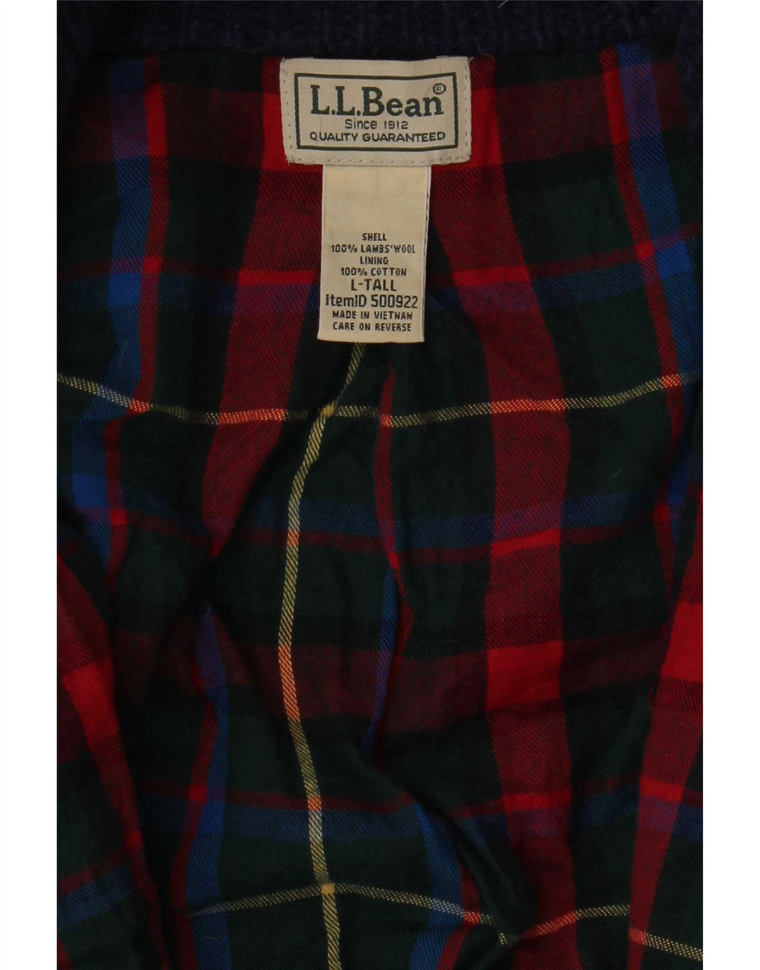 L.L.Bean Herren-Strickjacke, groß, marineblau, Lammwolle