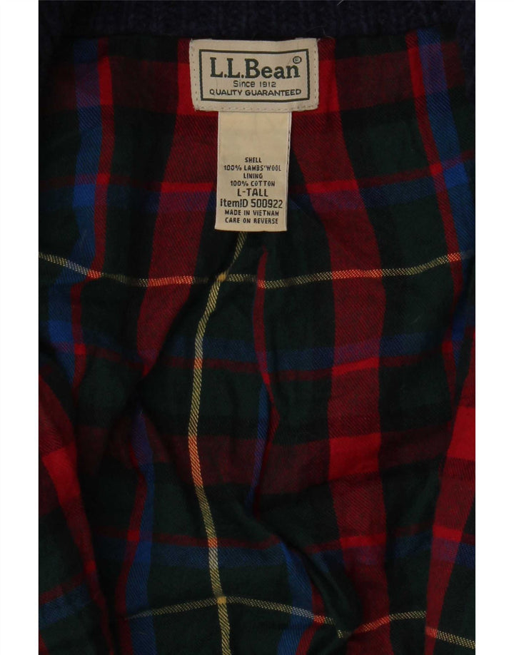L.L.Bean Herren-Strickjacke, groß, marineblau, Lammwolle