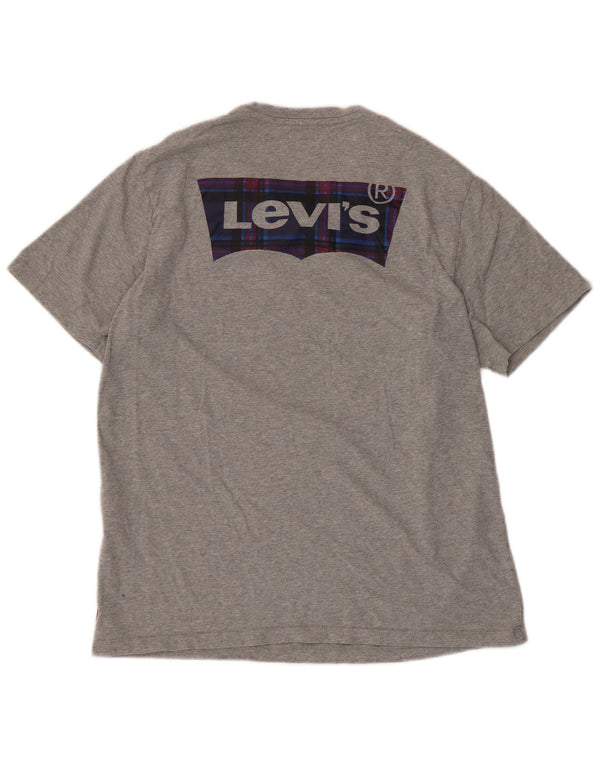 Levi's Herren-T-Shirt mit Grafik, mittelgrau gesprenkelte Baumwolle