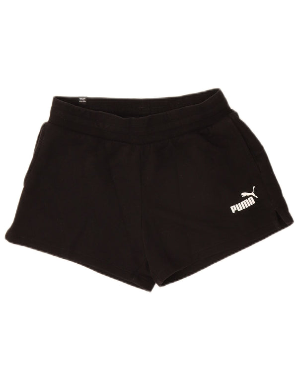 Puma Damen Sportshorts UK 8 Small Schwarz Baumwolle