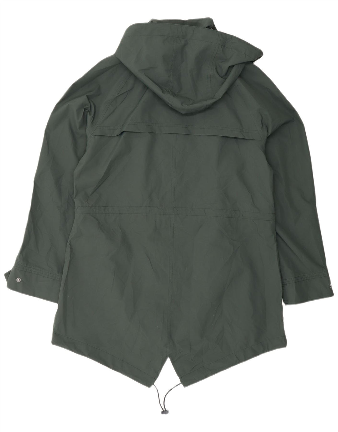 Marks & Spencer Damen-Regenmantel mit Kapuze, UK 14, Größe L, Grün, Polyester