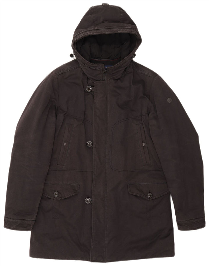 Trussardi Jeans Herren-Parka mit Kapuze, Größe 40, Grau