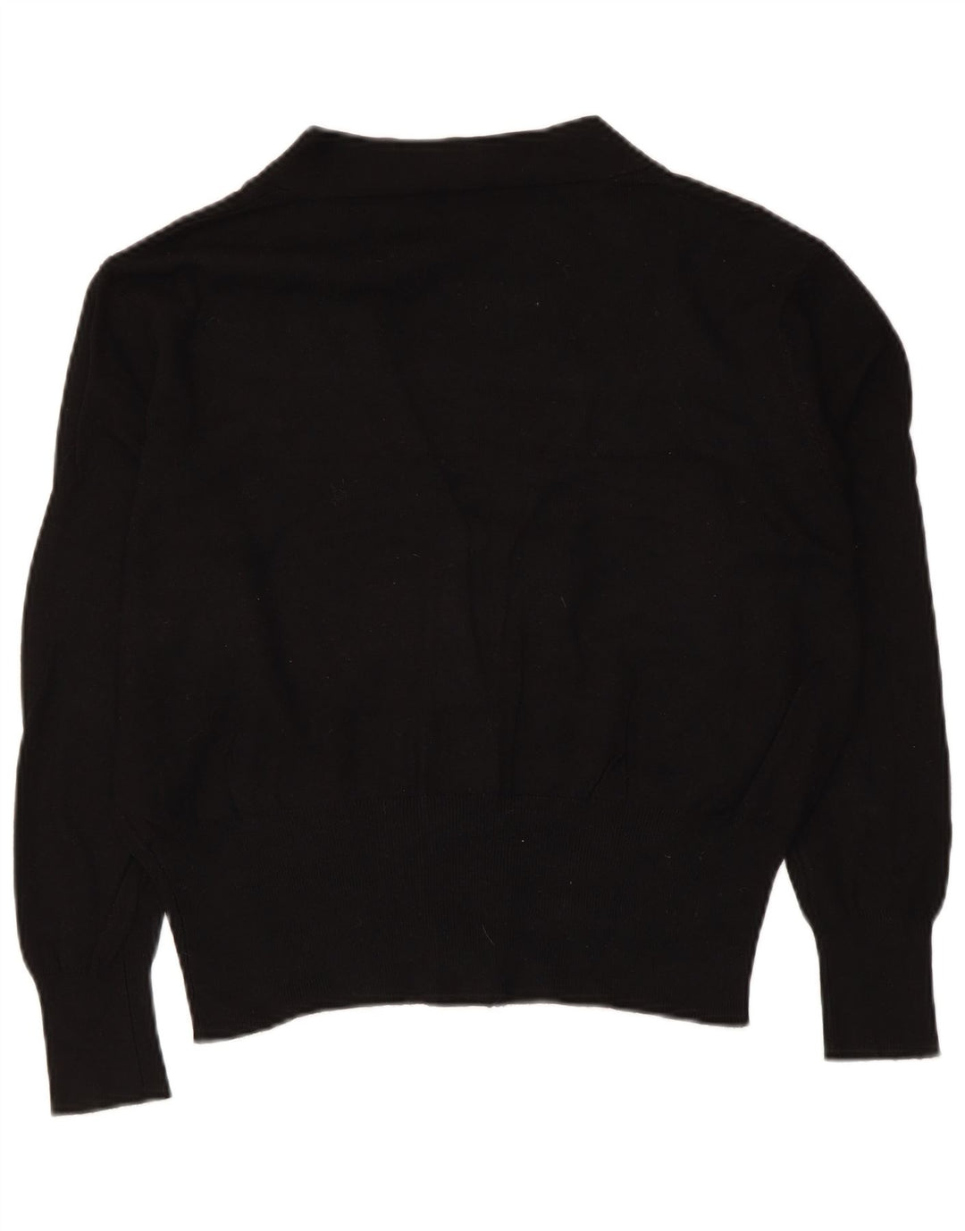 ZARA Damen Crop Cardigan Pullover UK 14 Medium Schwarz