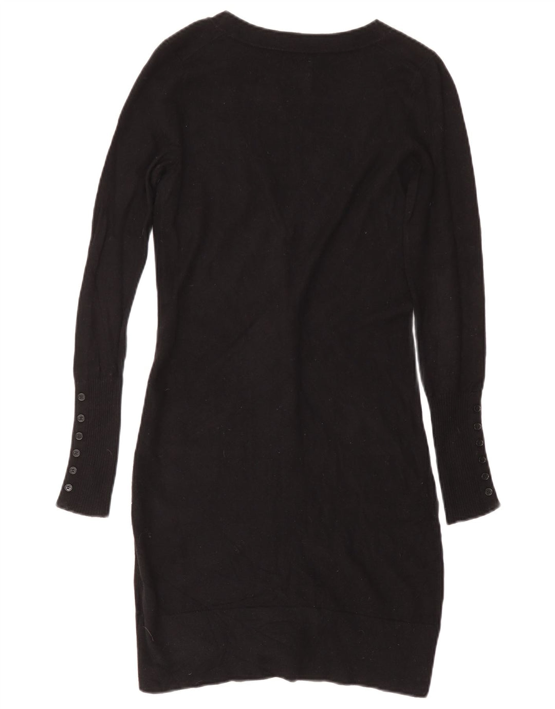 Sun68 Damen Longline-Cardigan-Pullover UK 12 Mittelschwarze Baumwolle