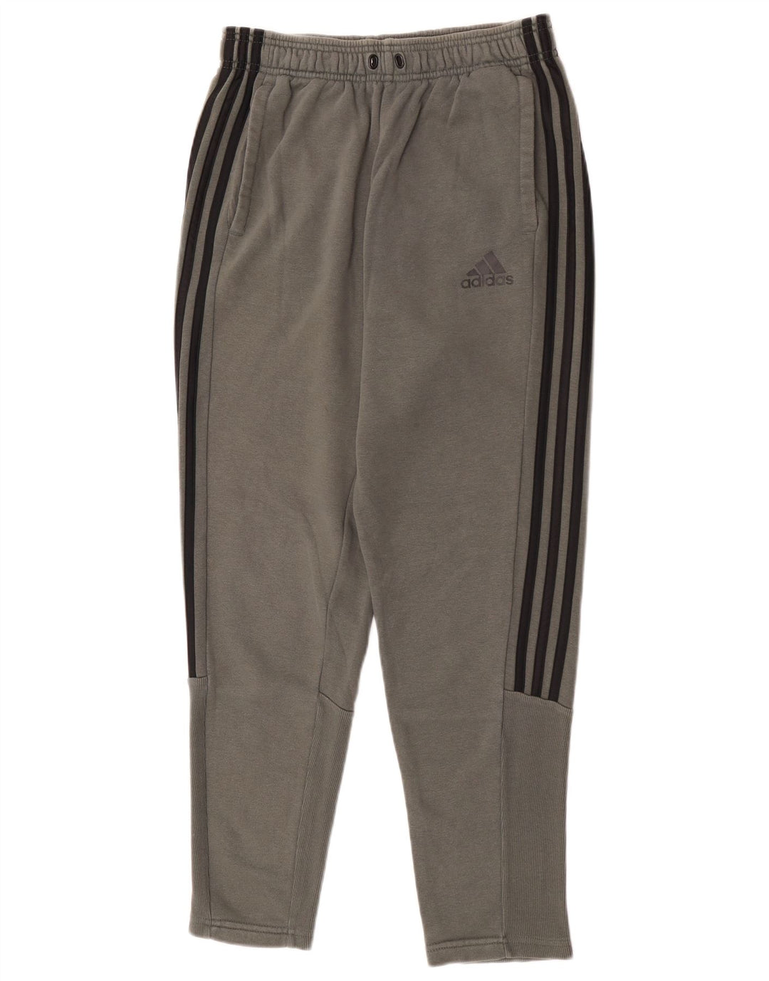 Adidas Herren-Trainingshose aus mittelgrauer Baumwolle