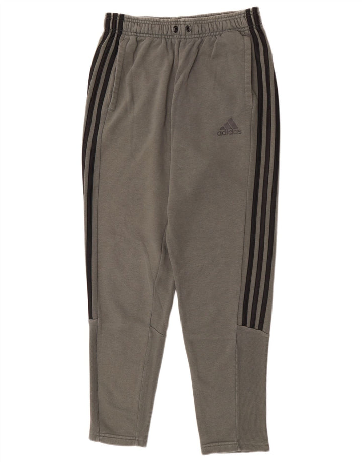 Adidas Herren-Trainingshose aus mittelgrauer Baumwolle