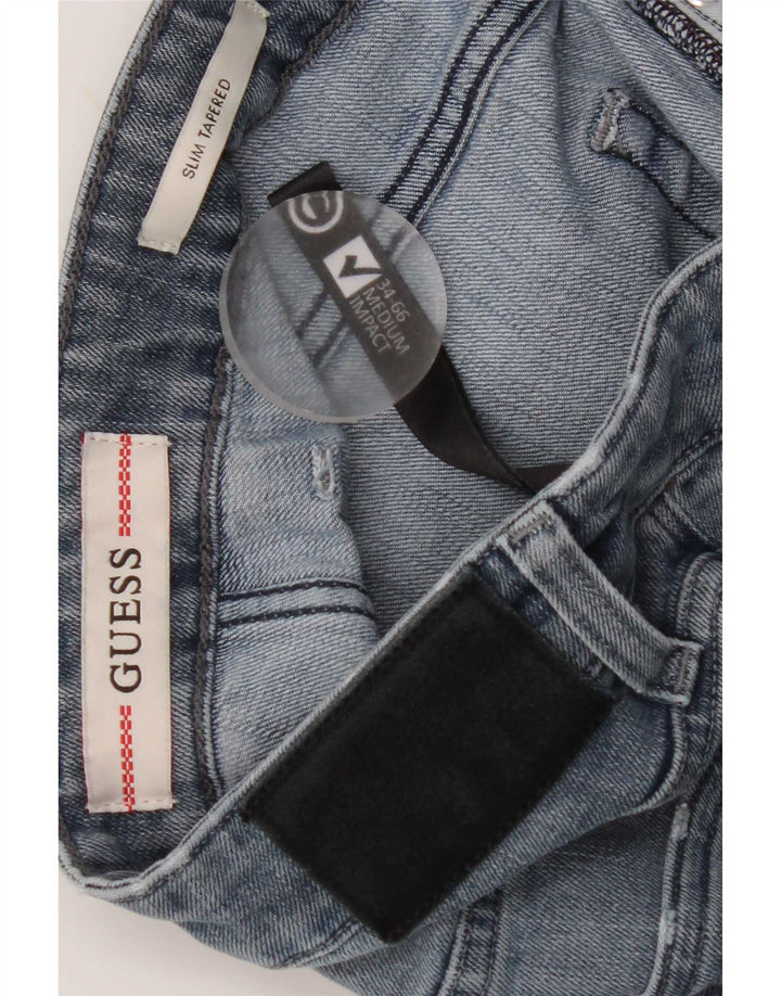 Guess Herren Slim Tapered Jeans W34 L31 Blau