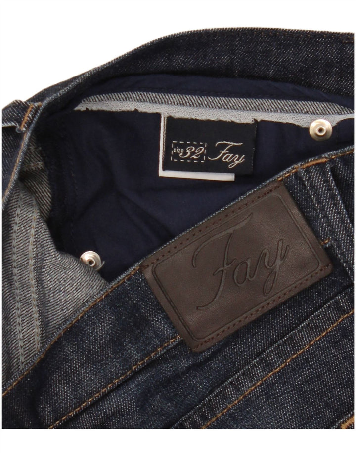Gerade Damenjeans von Fay, W32, L28, marineblau, Baumwolle