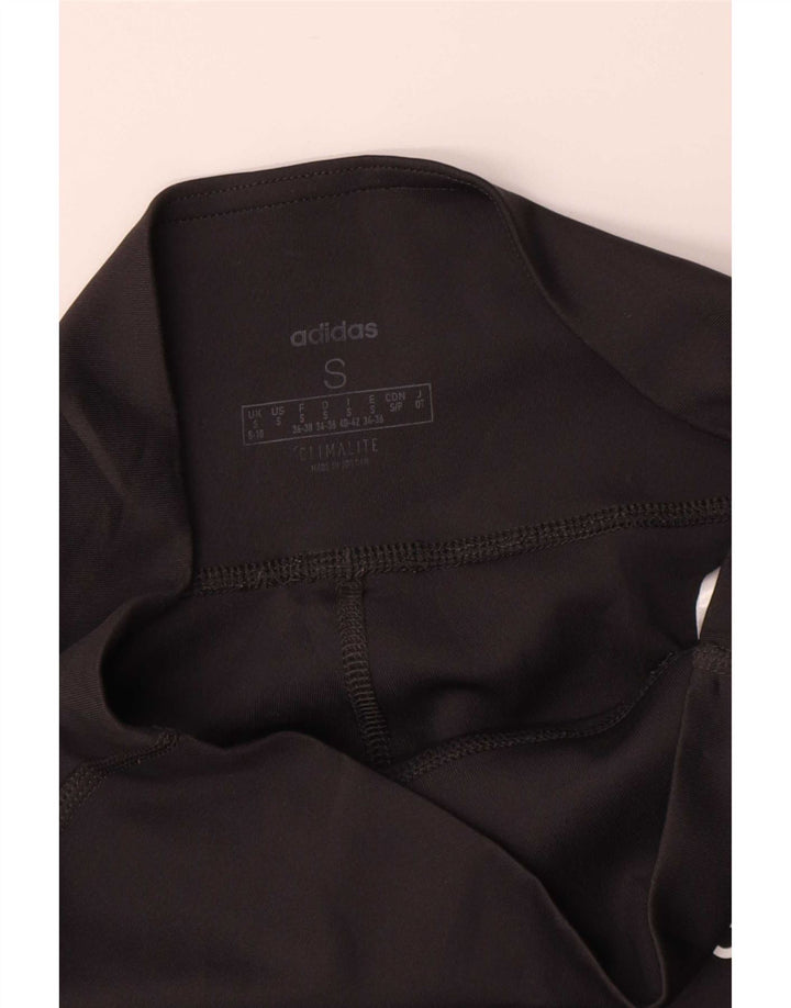 Adidas Damen Climalite Leggings UK 8/10 Small Schwarz Polyester