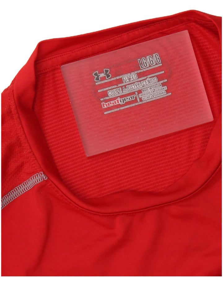 Under Armour Herren Heat Gear T-Shirt Top Large Rot