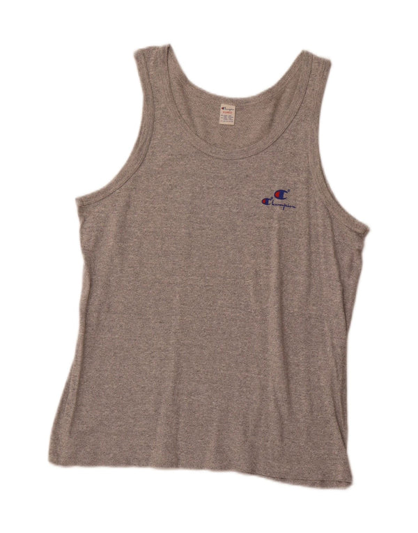 CHAMPION Damen-Trägershirt UK 18 XL Grau meliert Baumwolle Sport