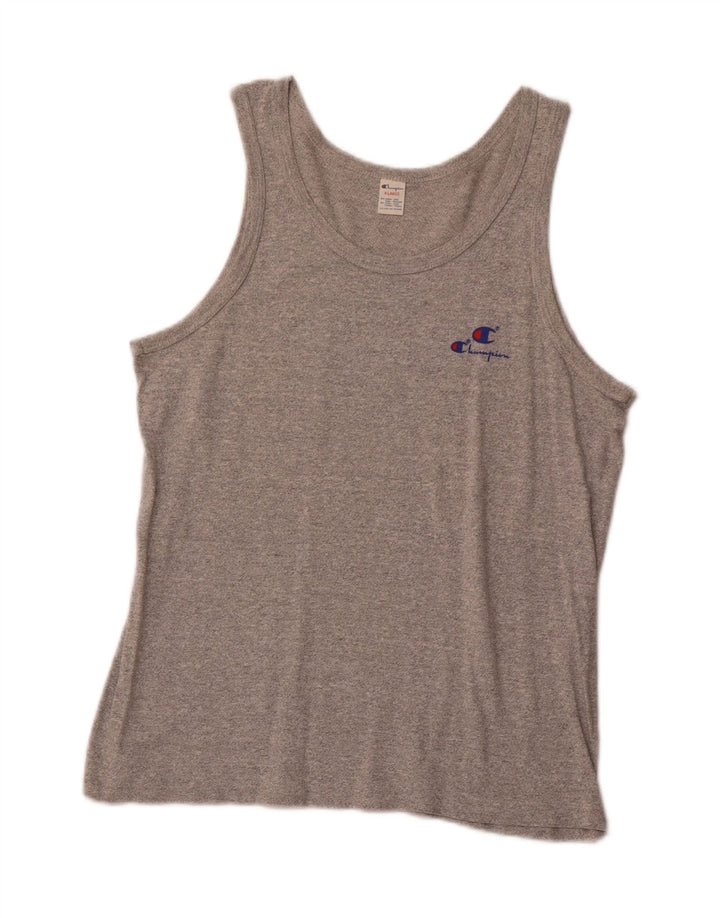 CHAMPION Damen-Trägershirt UK 18 XL Grau meliert Baumwolle Sport