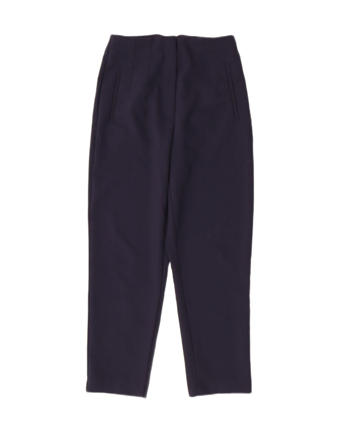 ZARA Womens Pegged Casual Trousers Medium W28 L26 Navy Blue Polyester Vintage Zara and Second-Hand Zara from Messina Hembry 