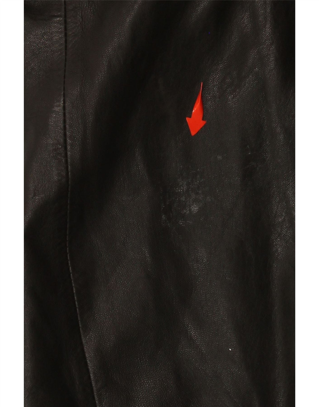 VINTAGE Damen Ledermantel IT 48 XL Schwarz