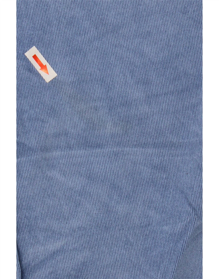 Zara Damen Übergroßes Cordhemd UK 10 Small Blau Polyester