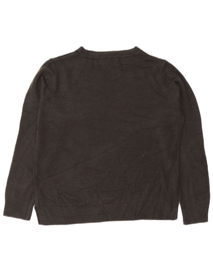 Marks & Spencer Damen-Pullover mit Rundhalsausschnitt, Gr. 14, Mittelschwarz, Acryl