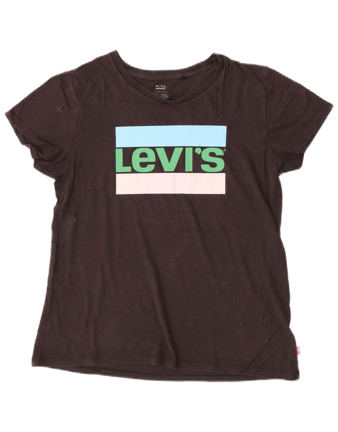 Levi's Damen Graphic T-Shirt Top UK 14 Medium Schwarz