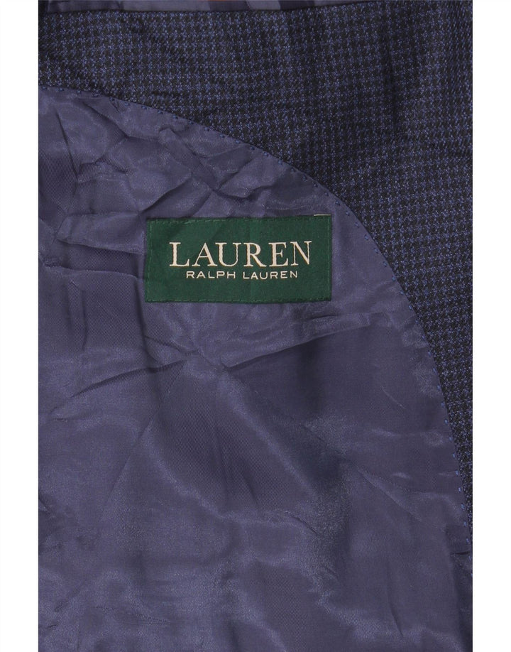 Ralph Lauren Herren-Blazer mit 2 Knöpfen, UK 38, mittleres Marineblau mit Hahnentrittmuster