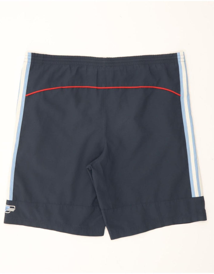 ADIDAS Boys Sport Shorts 15-16 Years  Blue Colourblock Polyester Vintage Adidas and Second-Hand Adidas from Messina Hembry 