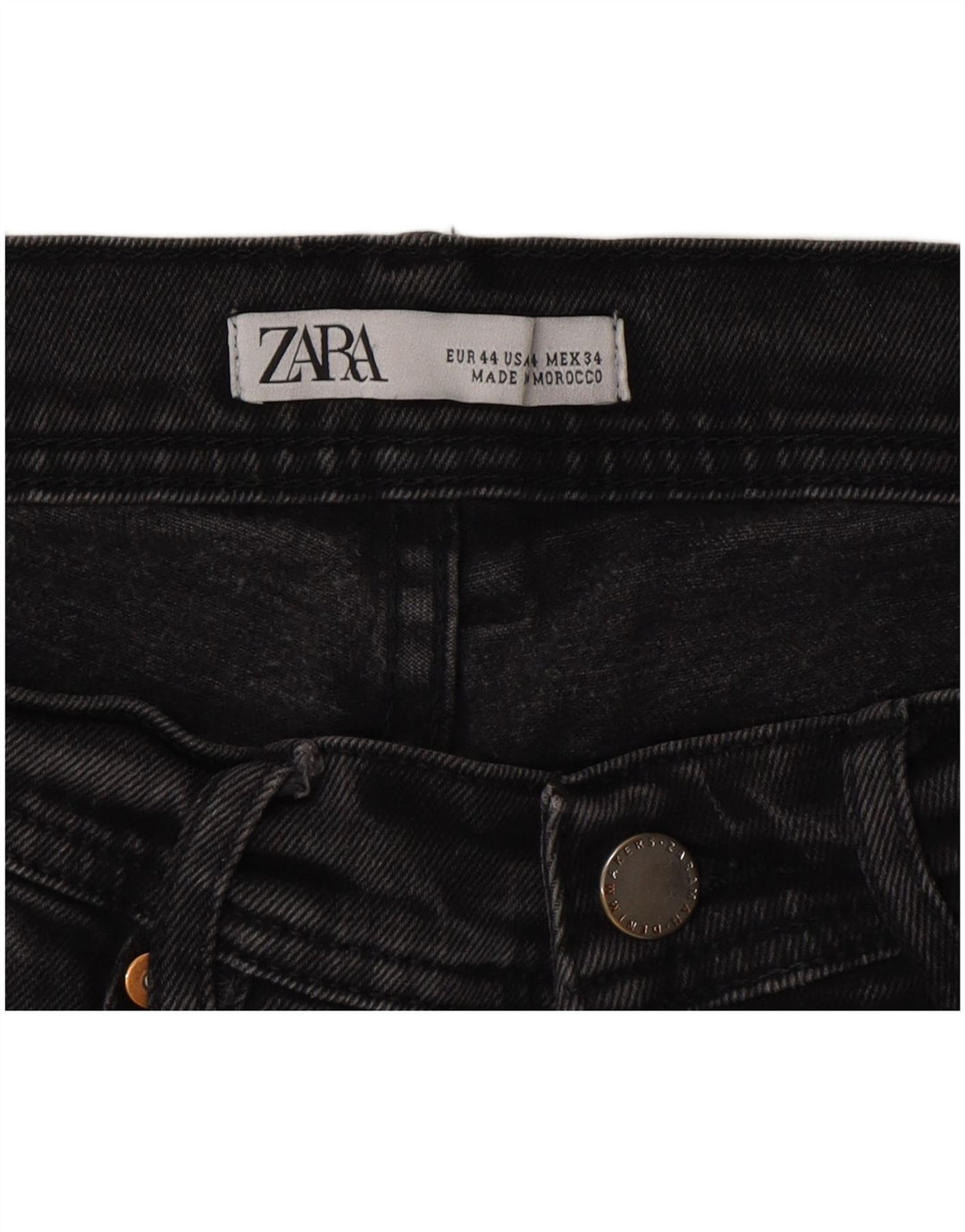 Zara Herren Slim Jeans EU 44 Large W34 L30 Graue Baumwolle