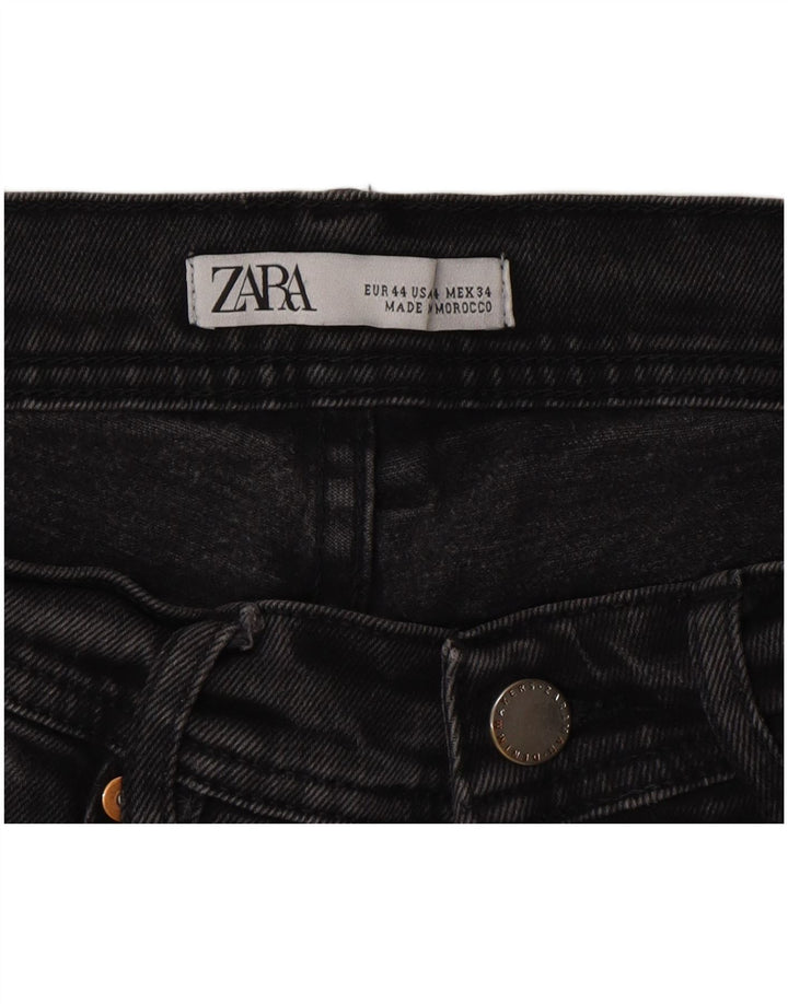 Zara Herren Slim Jeans EU 44 Large W34 L30 Graue Baumwolle