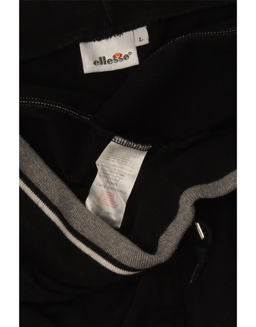 Ellesse Herren-Sportshorts, groß, schwarze Baumwolle