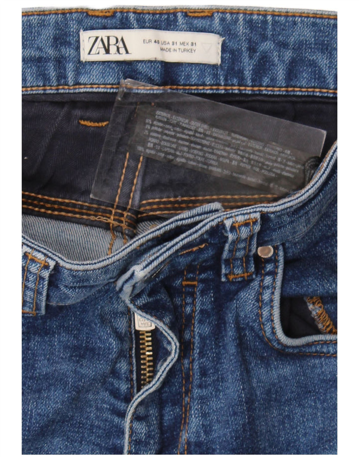 Zara Herren Slim Jeans EU 40 Medium W31 L30 Blaue Baumwolle