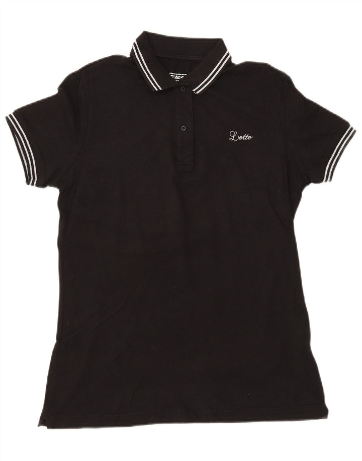 LOTTO Damen Poloshirt UK 18 XL Schwarz