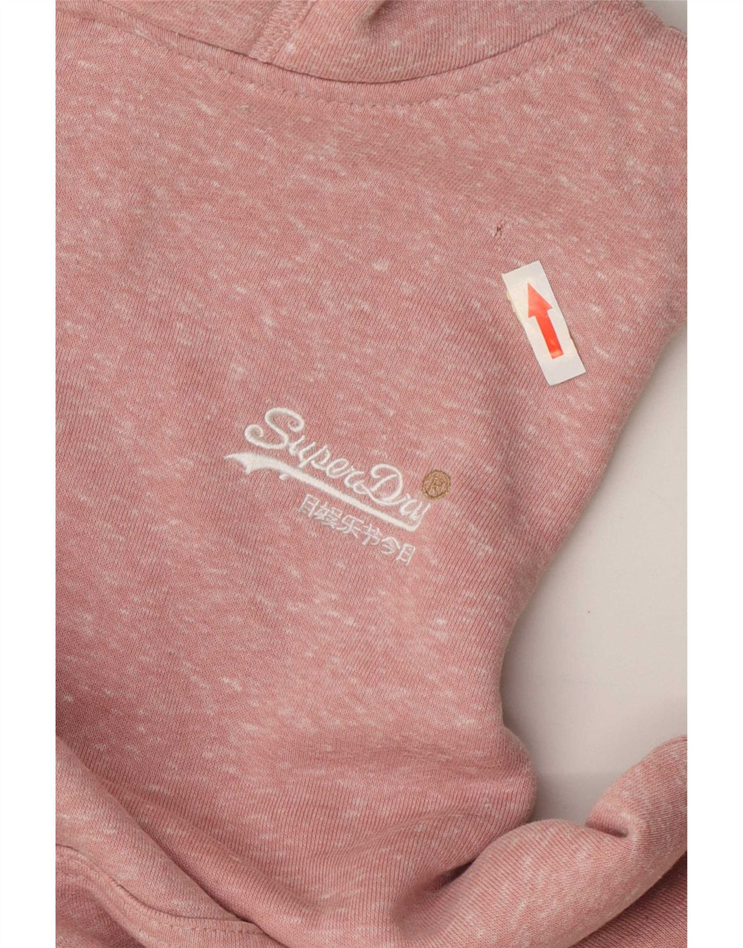 Superdry Damen Kapuzenpullover UK 12 Mittelrosa meliertes Polyester