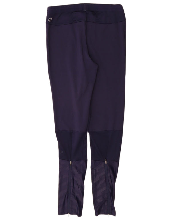 Puma Damen Olympique De Marseille Leggings UK 10 Small Marineblau Geometrisch