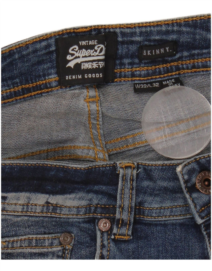 Superdry Damen Skinny Jeans W32 L32 Blaue Baumwolle
