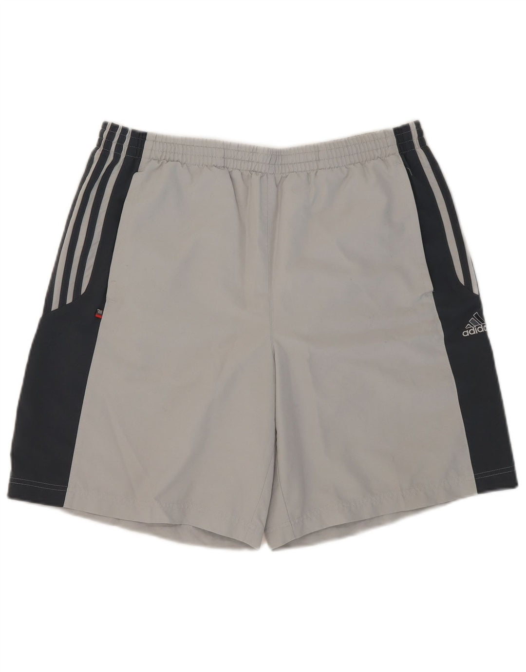Adidas Herren-Sportshorts, große graue Colourblock-Baumwolle