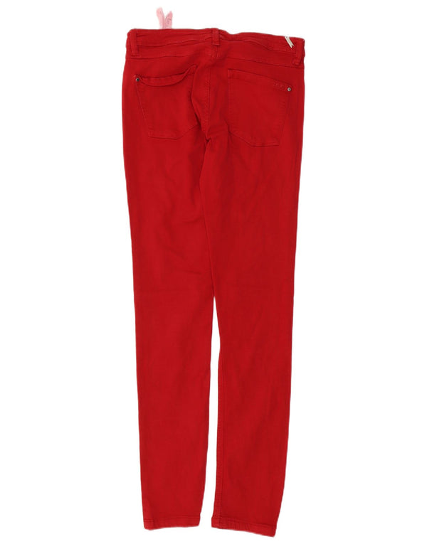 Zara Damen Skinny Jeans EU 38 Small W28 L29 Rot Modal