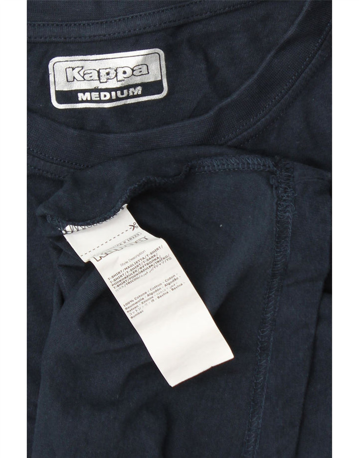 Kappa Herren T-Shirt Top Medium Marineblau Baumwolle