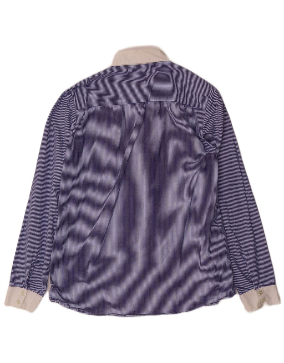 STEFANEL Damen-Hemd IT 42 Mittelblauer Nadelstreifen