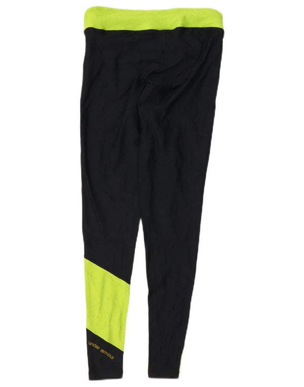 Under Armour Damen Leggings UK 8 Small Schwarz Colourblock Polyester