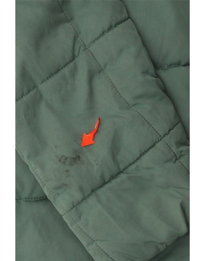FAT FACE Damen Übergroße wattierte Jacke UK 6 XS Grün Polyester