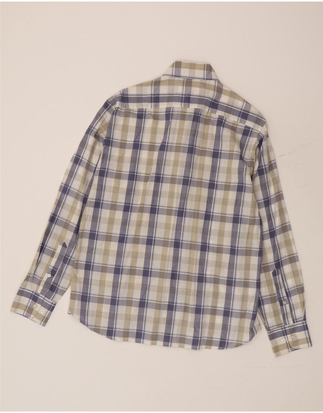 Marks & Spencer Herren-Hemd „Harbor“ aus Baumwolle, mittelgroß, mehrfarbig, kariert, Blau