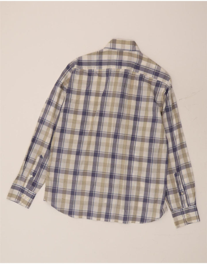 Marks & Spencer Herren-Hemd „Harbor“ aus Baumwolle, mittelgroß, mehrfarbig, kariert, Blau