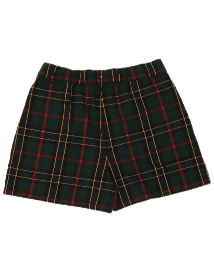 Nice & Chic Damen-Chinoshorts, Größe L, W32, grün kariert, Polyester