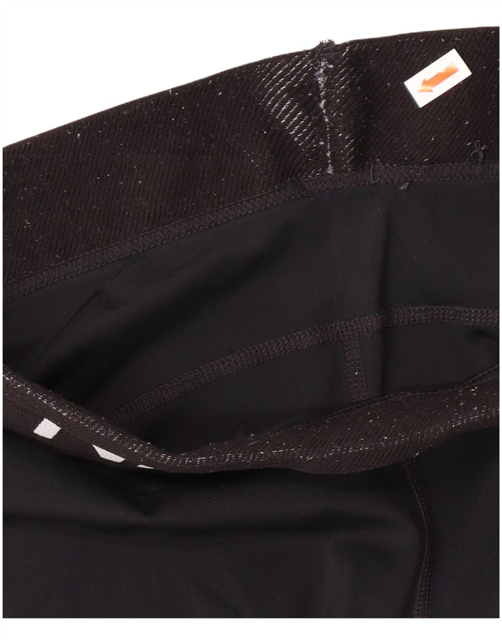 Nike Damen Dri Fit Graphic Leggings UK 12 Medium Schwarz Polyester Sport