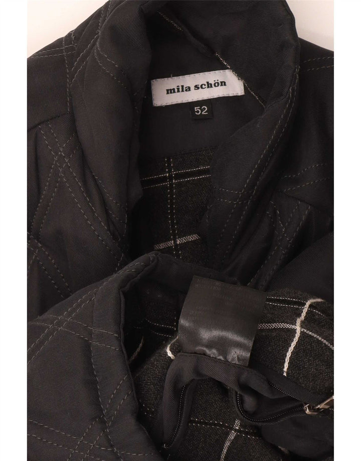 Mila Schon Damen Wattierte Weste EU 52 4XL Schwarz Polyester