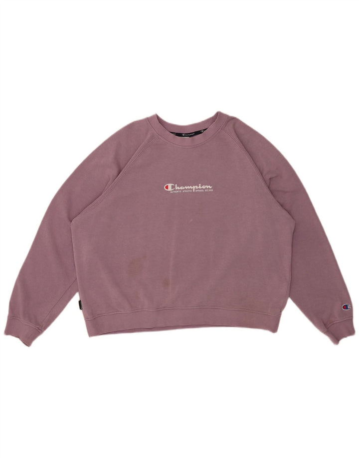 Champion Damen-Sweatshirt in Übergröße mit Grafik, Gr. 40, Größe L, Lila