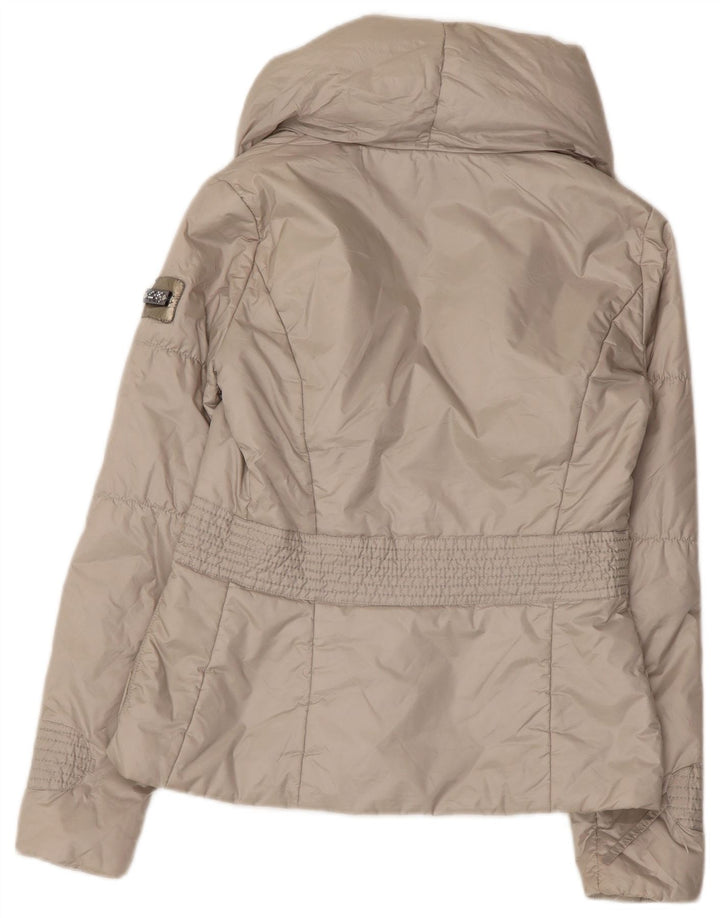 CESARE PACIOTTI 4US Wattierte Damenjacke IT 42 Mittelgraues Polyamid