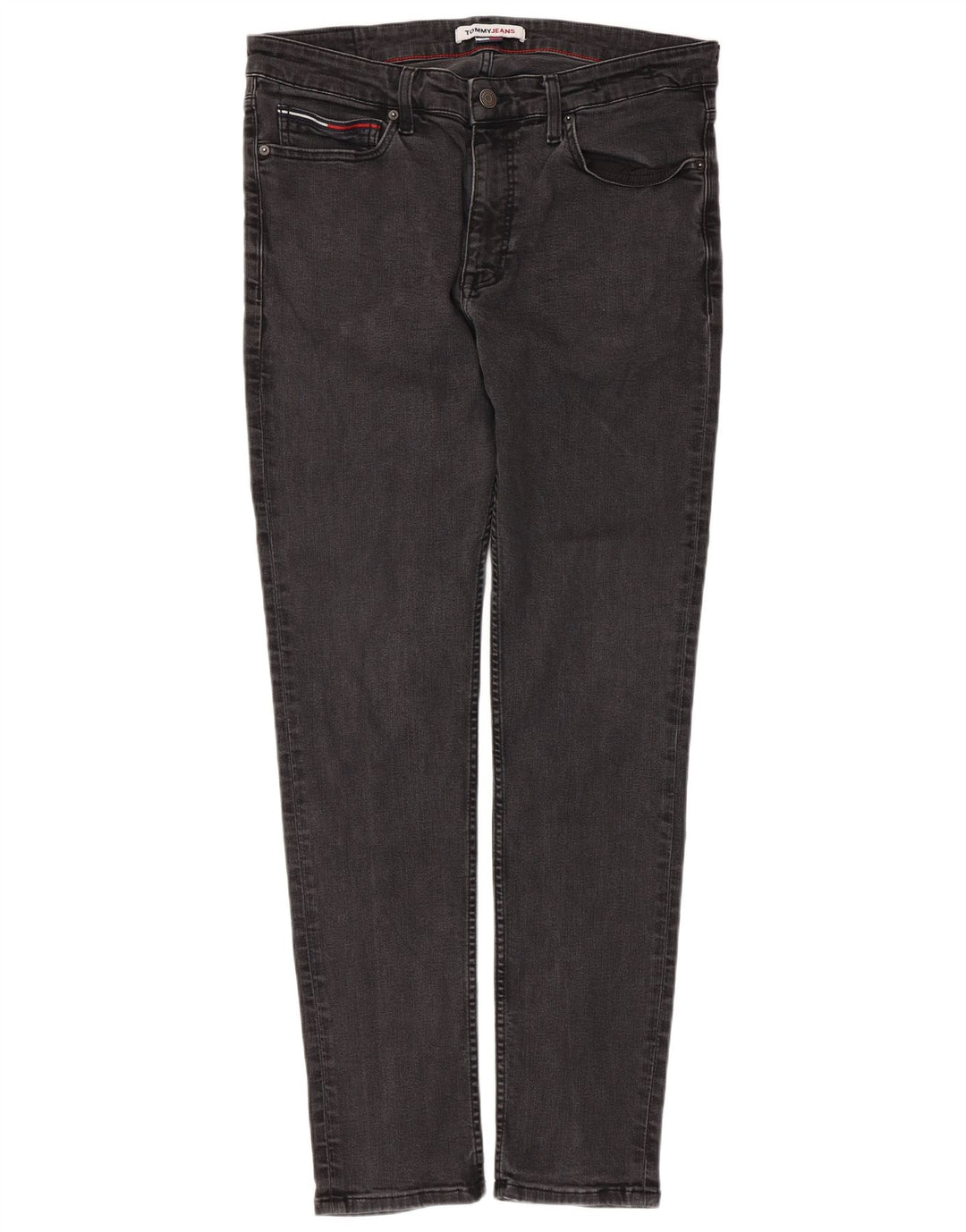 Tommy Hilfiger Herren Slim Jeans W36 L30 Schwarz Baumwolle